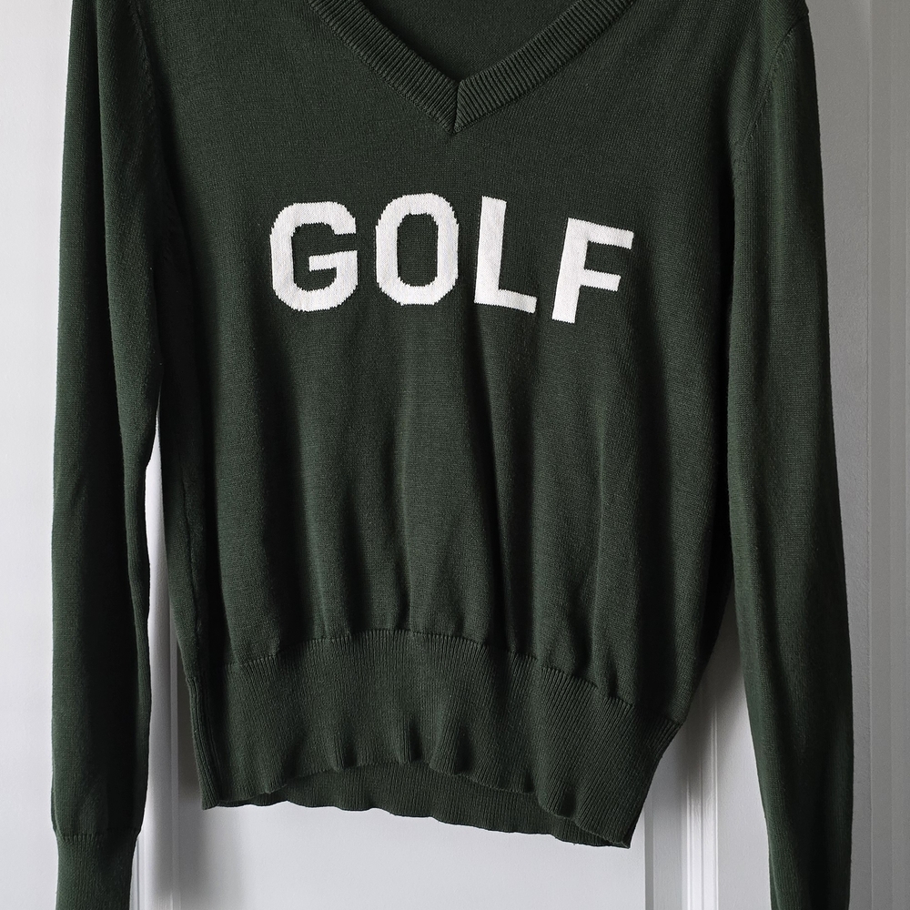 Le Lis Dark Green V-Neck Sweater